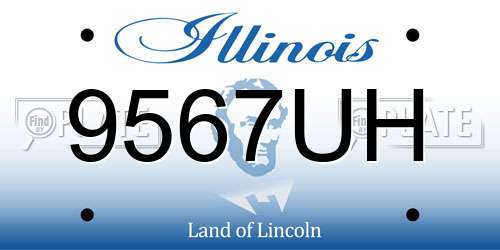 9567UH Illinois License Plate