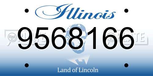 9568166 Illinois License Plate