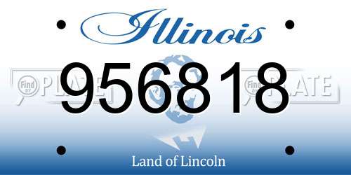 956818 Illinois License Plate