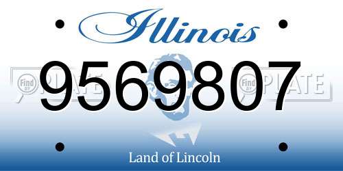 9569807 Illinois License Plate