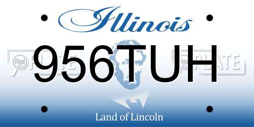 956TUH Illinois License Plate