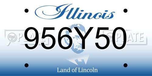 956Y50 Illinois License Plate
