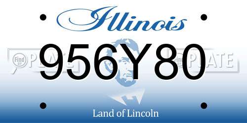 956Y80 Illinois License Plate