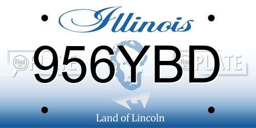 956YBD Illinois License Plate