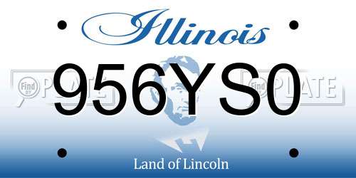 956YS0 Illinois License Plate