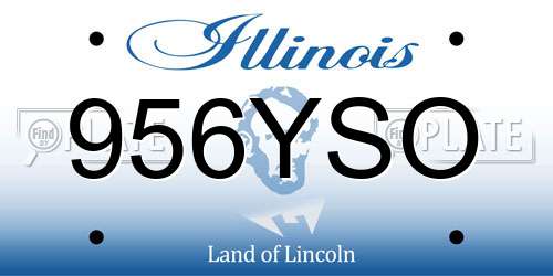 956YSO Illinois License Plate