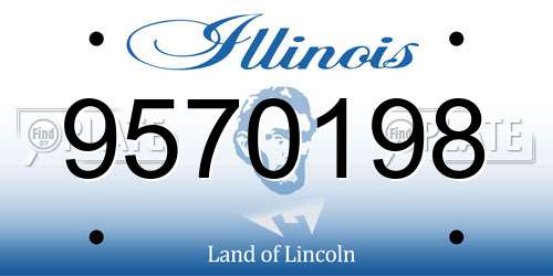 9570198 Illinois License Plate