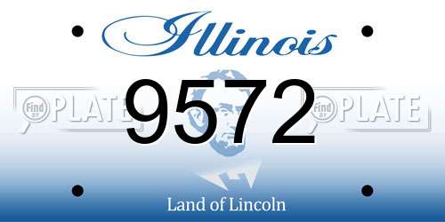 9572 Illinois License Plate