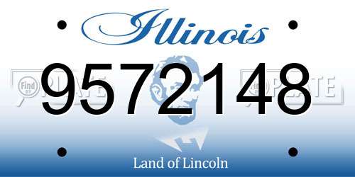 9572148 Illinois License Plate
