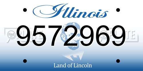 9572969 Illinois License Plate