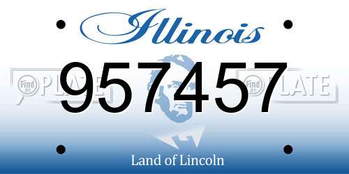 957457 Illinois License Plate