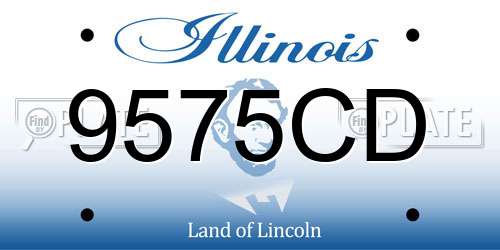 9575CD Illinois License Plate