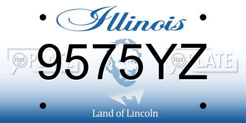 9575YZ Illinois License Plate