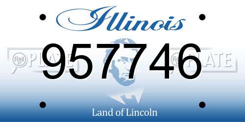 957746 Illinois License Plate