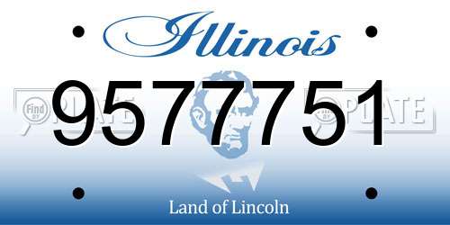 9577751 Illinois License Plate