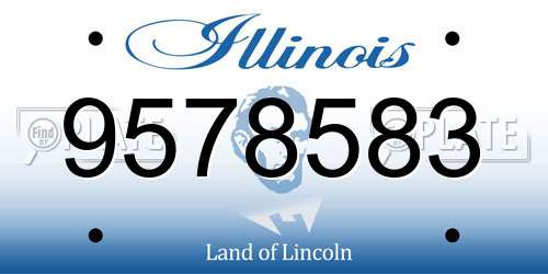9578583 Illinois License Plate