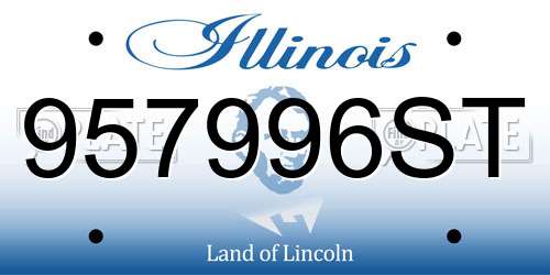 957996ST Illinois License Plate