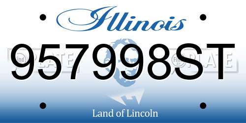 957998ST Illinois License Plate