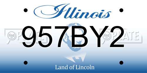957BY2 Illinois License Plate