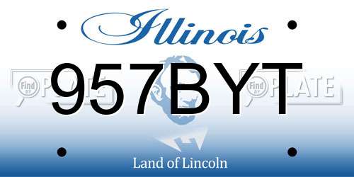 957BYT Illinois License Plate