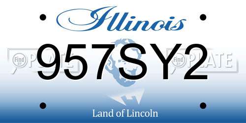 957SY2 Illinois License Plate