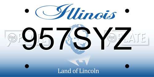 957SYZ Illinois License Plate