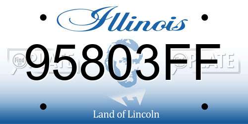 95803FF Illinois License Plate