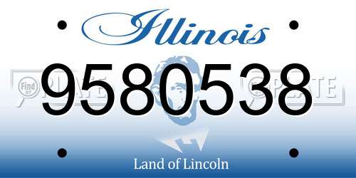 9580538 Illinois License Plate