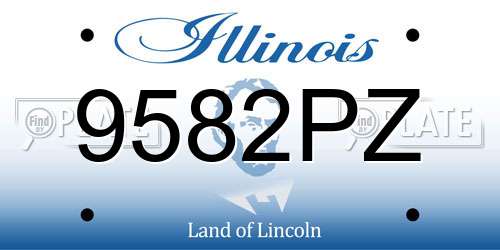 9582PZ Illinois License Plate
