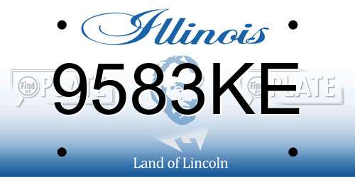 9583KE Illinois License Plate