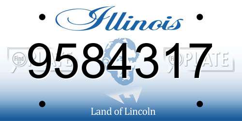 9584317 Illinois License Plate