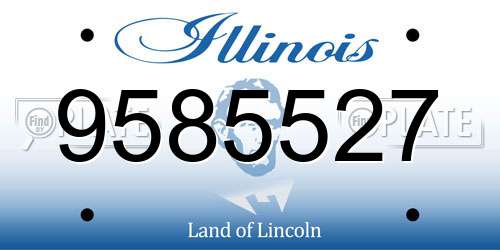 9585527 Illinois License Plate