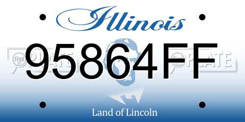 95864FF Illinois License Plate