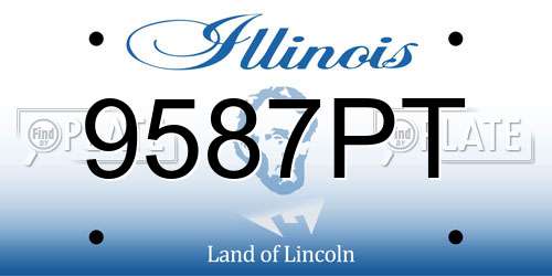 9587PT Illinois License Plate