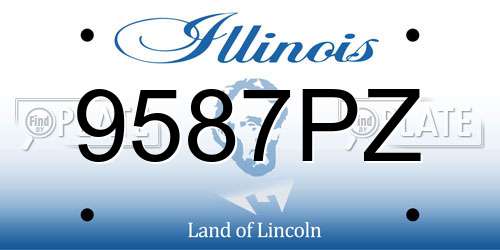 9587PZ Illinois License Plate