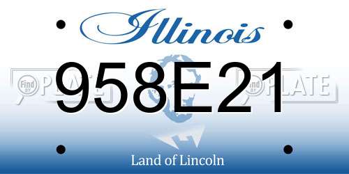 958E21 Illinois License Plate