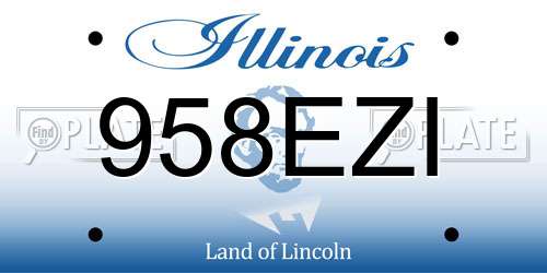 958EZI Illinois License Plate