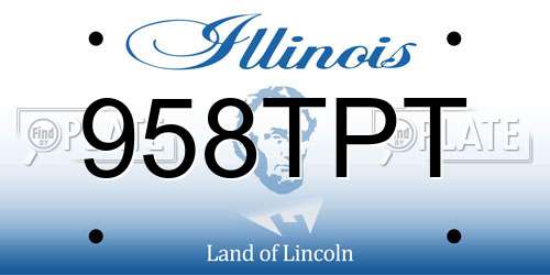 958TPT Illinois License Plate