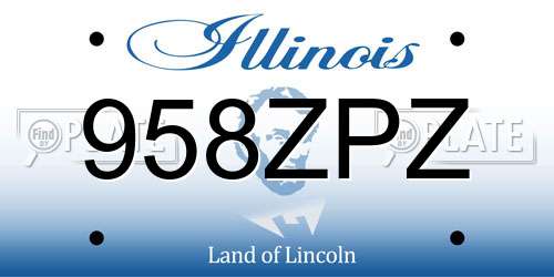 958ZPZ Illinois License Plate