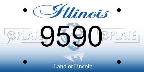 9590 Illinois License Plate