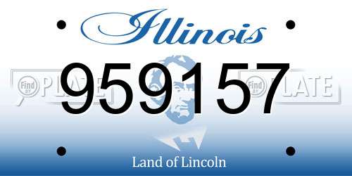 959157 Illinois License Plate