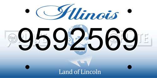 9592569 Illinois License Plate