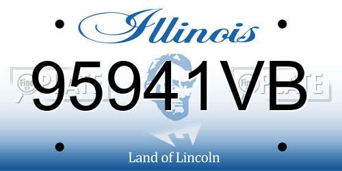 95941VB Illinois License Plate