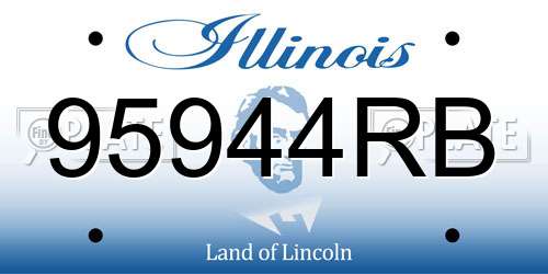 95944RB Illinois License Plate