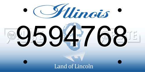 9594768 Illinois License Plate