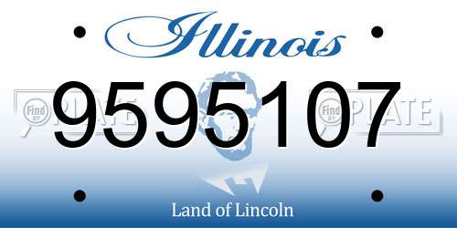 9595107 Illinois License Plate