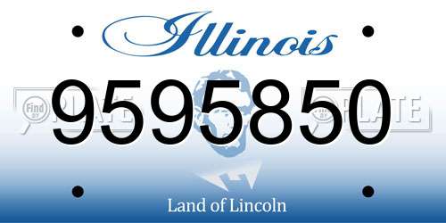 9595850 Illinois License Plate