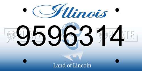 9596314 Illinois License Plate