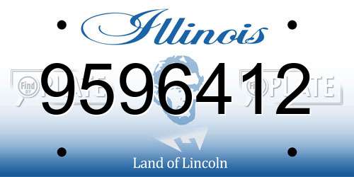 9596412 Illinois License Plate