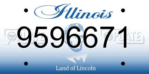 9596671 Illinois License Plate